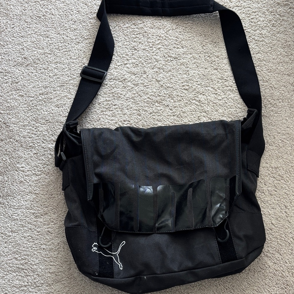 Puma Black and Gray Messenger Bag